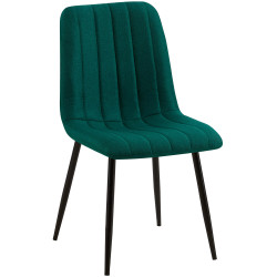 Chaise Dijon tissu vert foncé