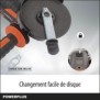 Meuleuse d'angle sans fil 40V 125mm BRUSLESS - DUAL POWER POWDP35170 - Livrée sans batterie ni chargeur