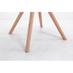 Chaise visiteur Toulouse tissu Natura ronde taupe