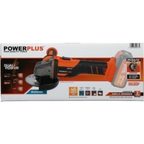 Meuleuse d'angle sans fil 40V 125mm BRUSLESS - DUAL POWER POWDP35170 - Livrée sans batterie ni chargeur