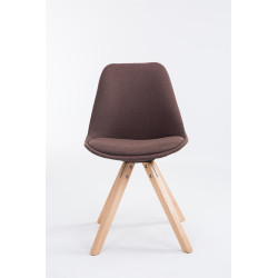 Chaise visiteur Toulouse tissu Natura Square marron
