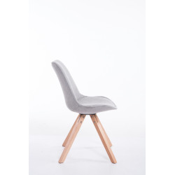 Chaise visiteur Toulouse, tissu Natura Square, grise