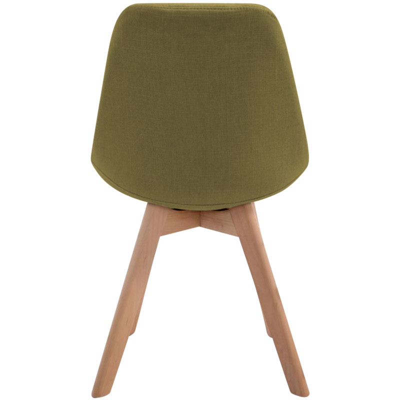 Silla De Comedor Borneo V2 En Tela Verde,Natural