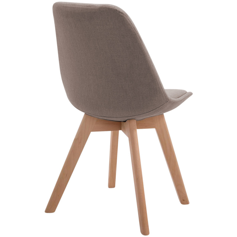 Silla De Comedor Borneo V2 En Tela Gris topo,Natural