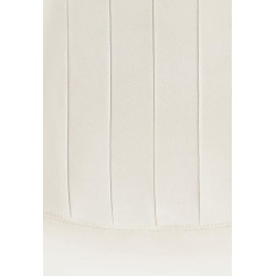 Chaise de salle à manger en velours Baxter blanc crème