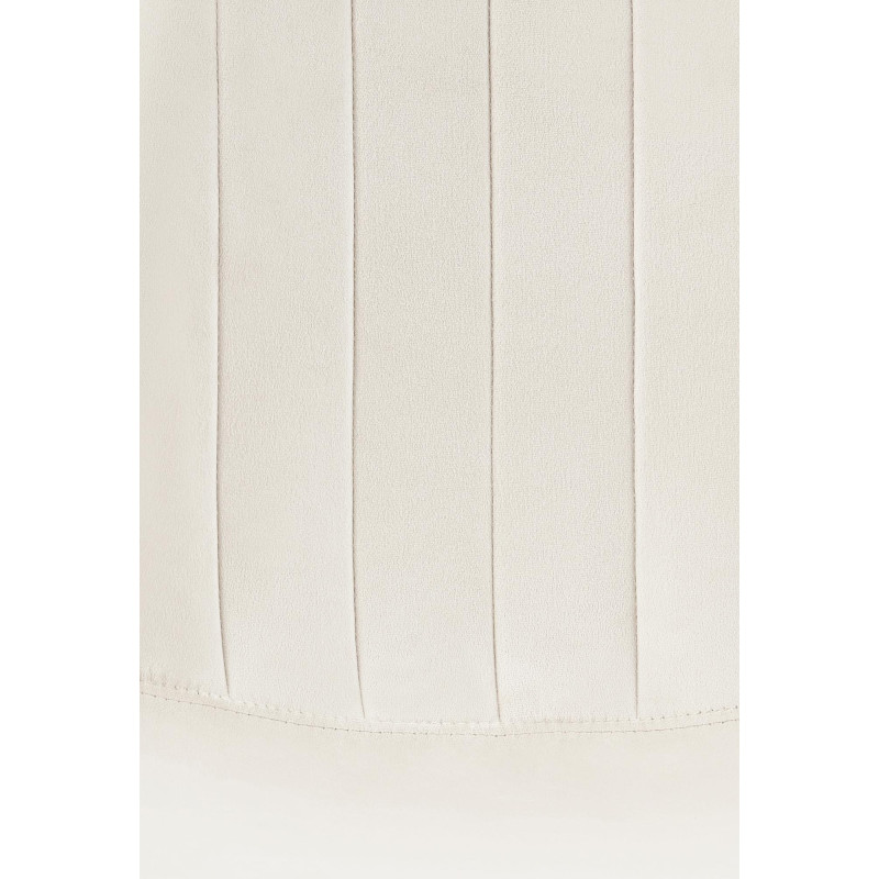 Chaise de salle à manger en velours Baxter blanc crème