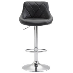 Lot de 2 tabourets de bar Lazio simili cuir C noir