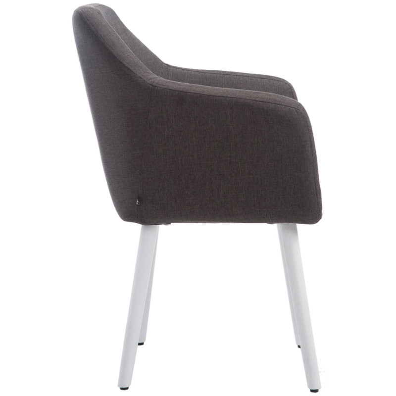 Chaise Cuba en tissu gris foncé