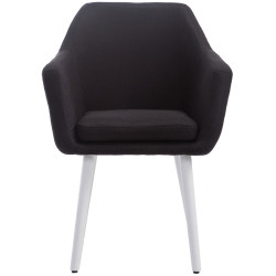 Chaise Cuba en tissu noir