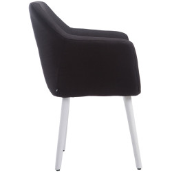 Chaise Cuba en tissu noir