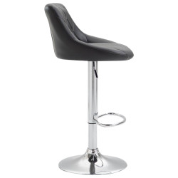 Lot de 2 tabourets de bar Lazio simili cuir C noir