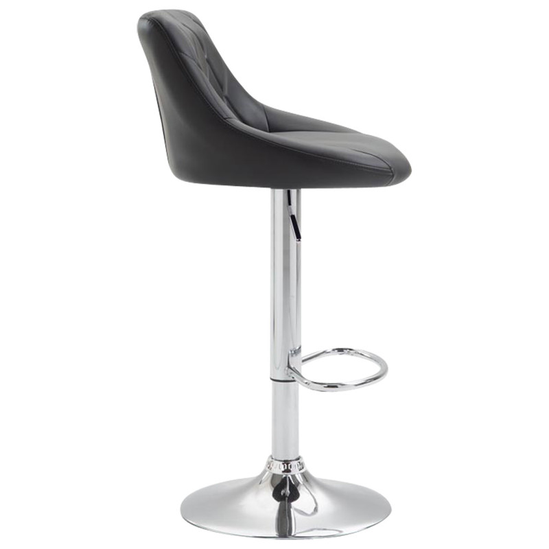 Lot de 2 tabourets de bar Lazio simili cuir C noir