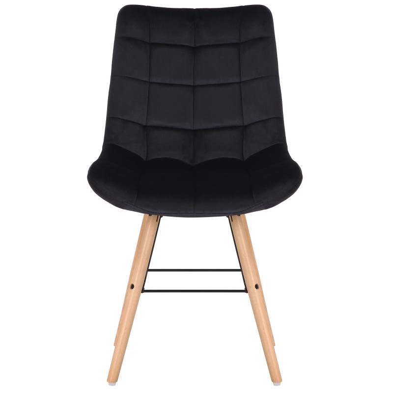 Lot de 2 chaises Leni en velours noir