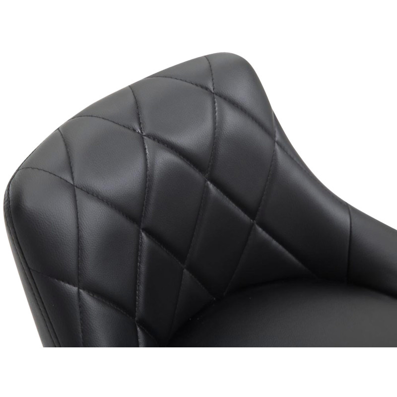 Lot de 2 tabourets de bar Lazio simili cuir C noir