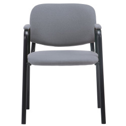 Chaise visiteur Ken PRO, tissu gris