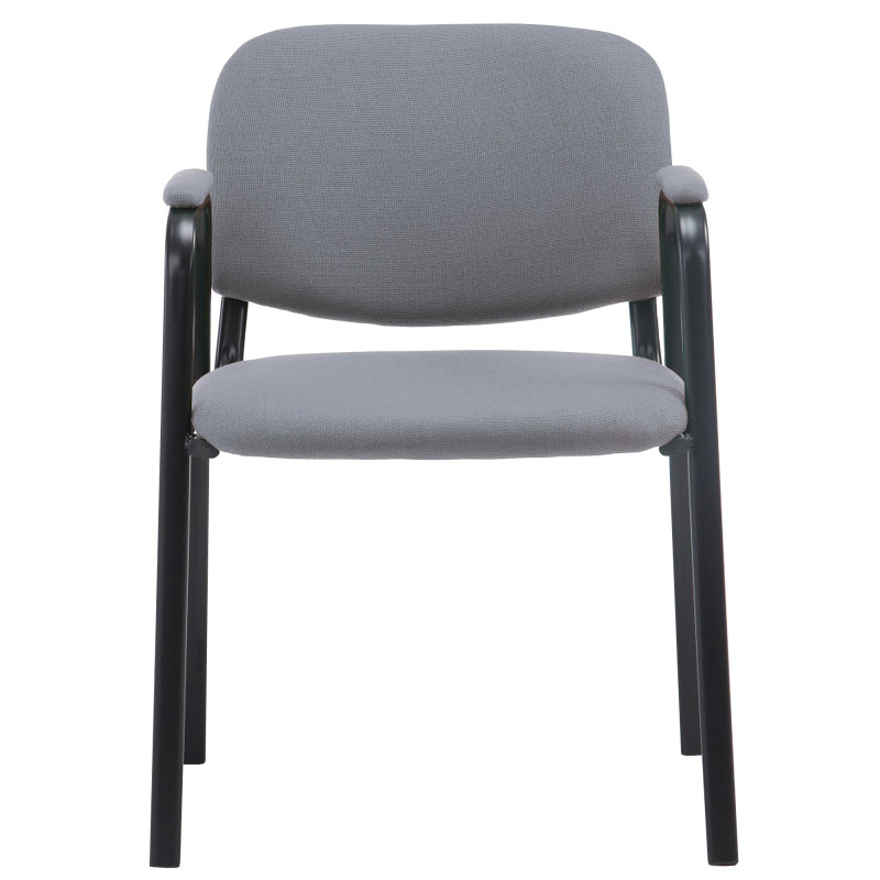 Chaise visiteur Ken PRO tissu gris