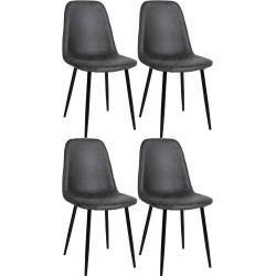 Lot de 4 chaises de salle à...