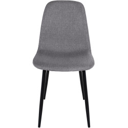 Lot de 4 chaises de salle à manger tissu Napier gris