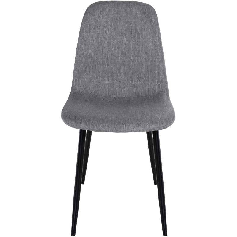 Lot de 4 chaises de salle à manger tissu Napier gris