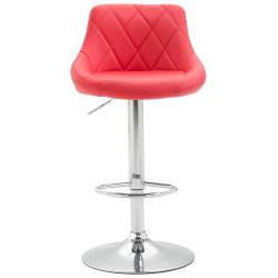 Lot de 2 tabourets de bar Lazio simili cuir C rouge