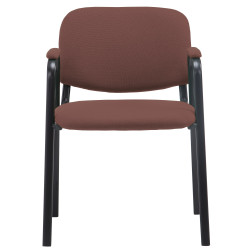 Fauteuil visiteur Ken PRO, tissu marron