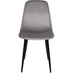 Lot de 4 chaises de salle à manger en velours Napier gris