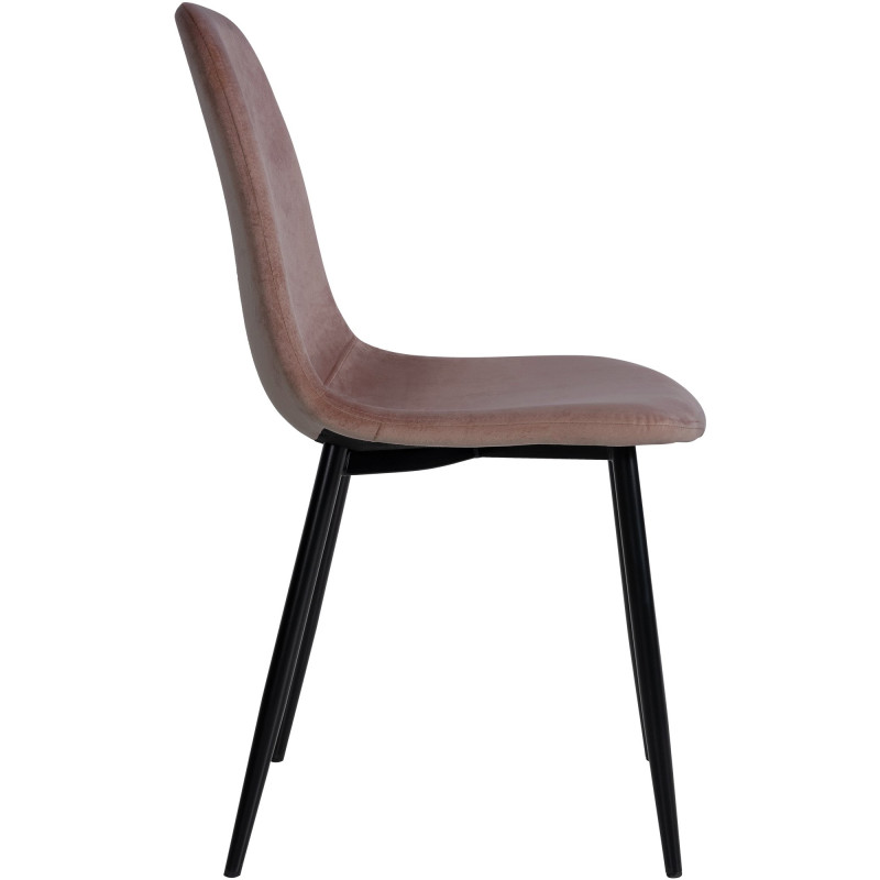 Lot de 4 chaises de salle à manger en velours Napier brun