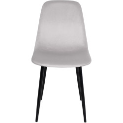 Lot de 4 chaises de salle à manger en velours Napier crème
