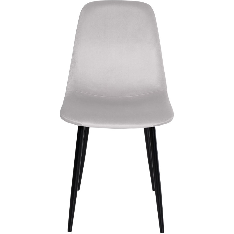 Lot de 4 chaises de salle à manger en velours Napier crème
