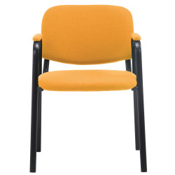 Chaise visiteur Ken PRO, tissu, orange