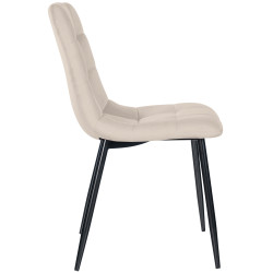 Lot de 4 chaises de salle à manger Antibes crème