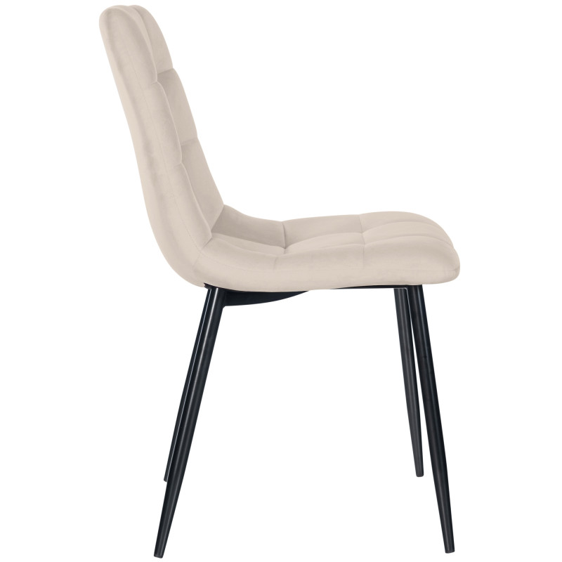 Lot de 4 chaises de salle à manger Antibes crème