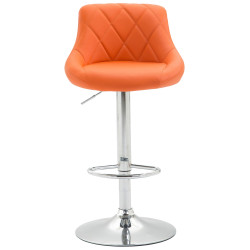Lot de 2 tabourets de bar Lazio simili cuir C orange