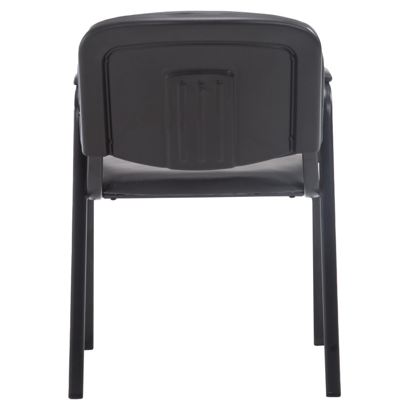 Chaise visiteur Ken PRO en cuir artificiel noir