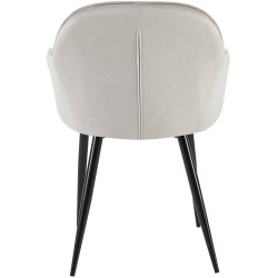 Chaise de salle à manger en velours Boise gris