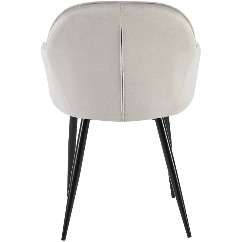 Chaise de salle à manger en velours Boise gris