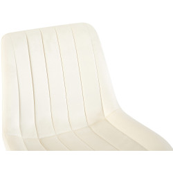 Chaise en velours Rahden crème