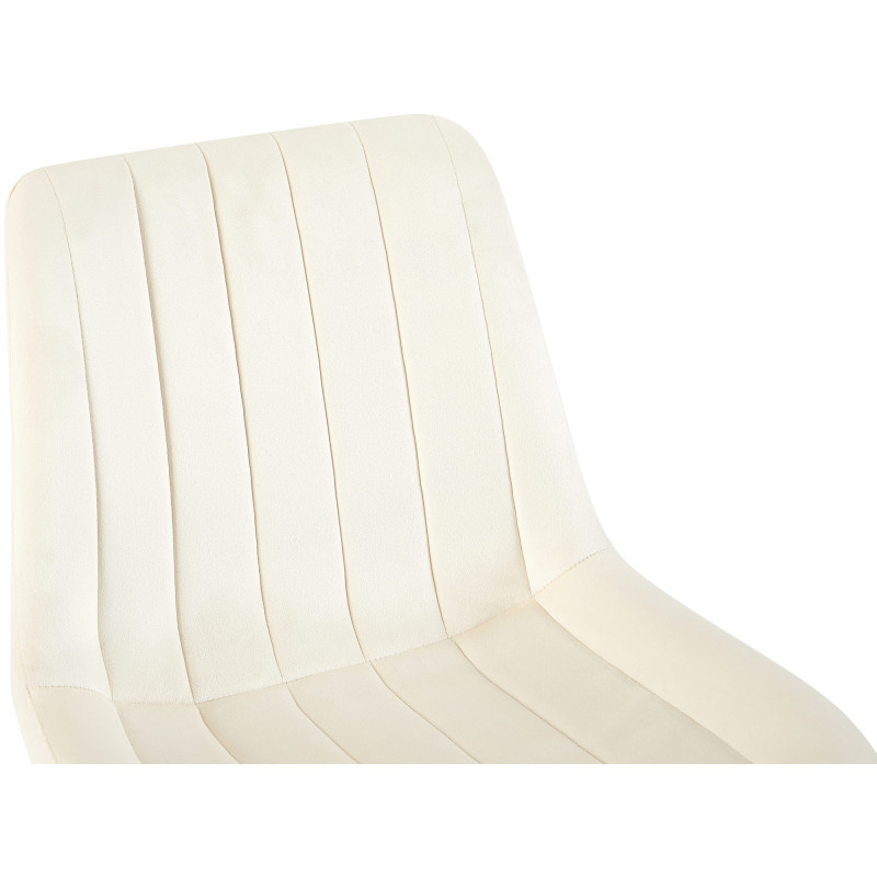 Chaise en velours Rahden crème
