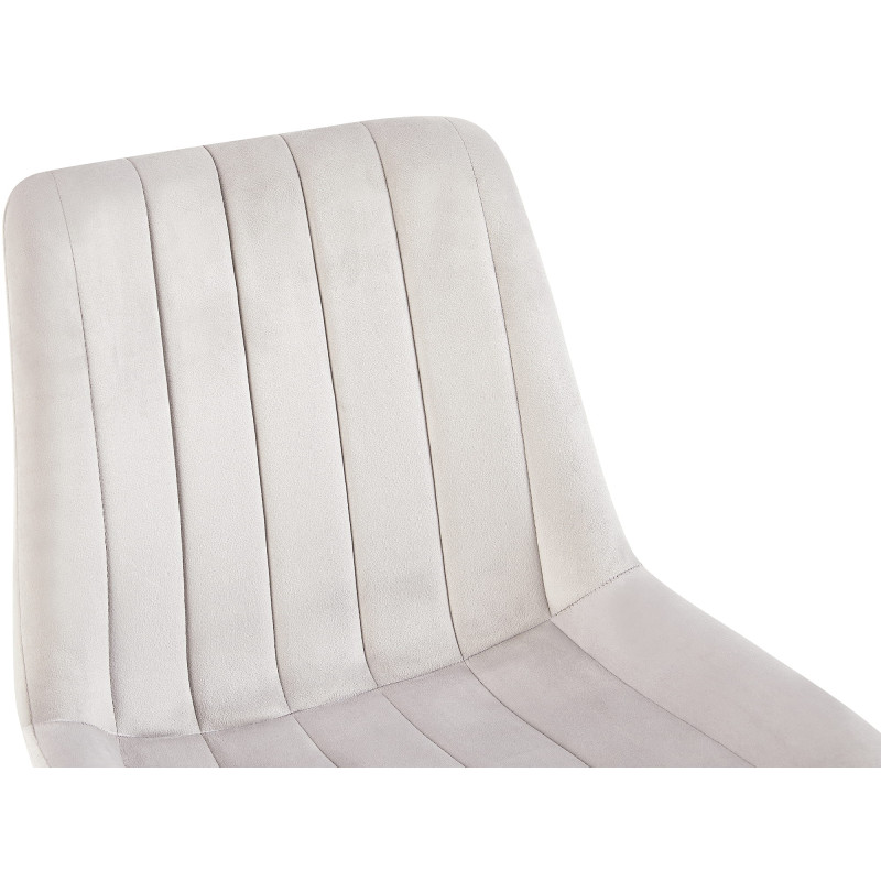 Chaise en velours Rahden gris clair