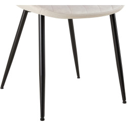 Chaise en velours Rahden gris clair