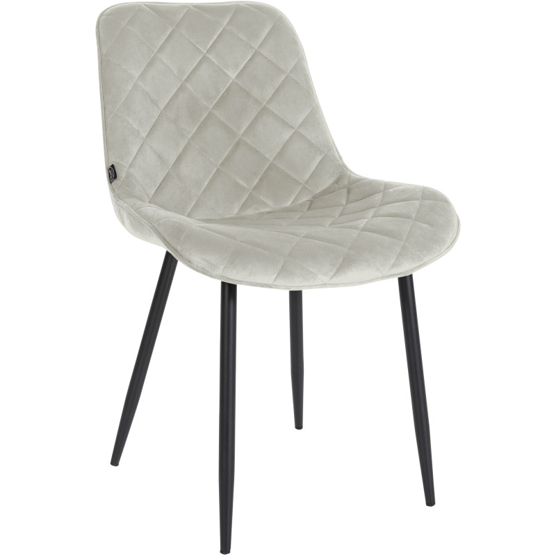 Lot de 4 chaises Springs velours crème