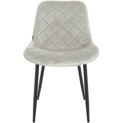 Lot de 4 chaises Springs velours crème