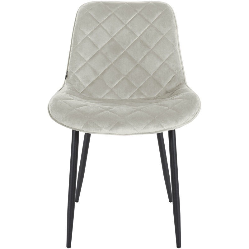 Lot de 4 chaises Springs velours crème