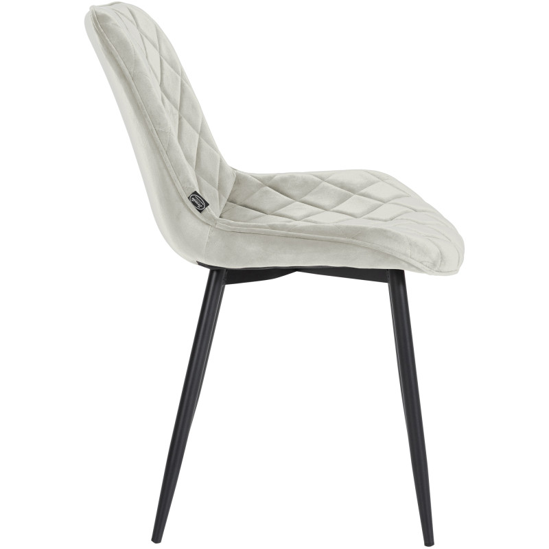 Lot de 4 chaises Springs velours crème
