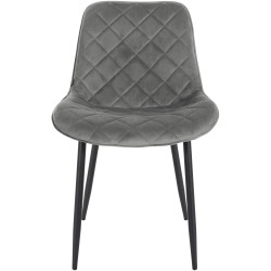 Lot de 4 chaises Springs velours gris