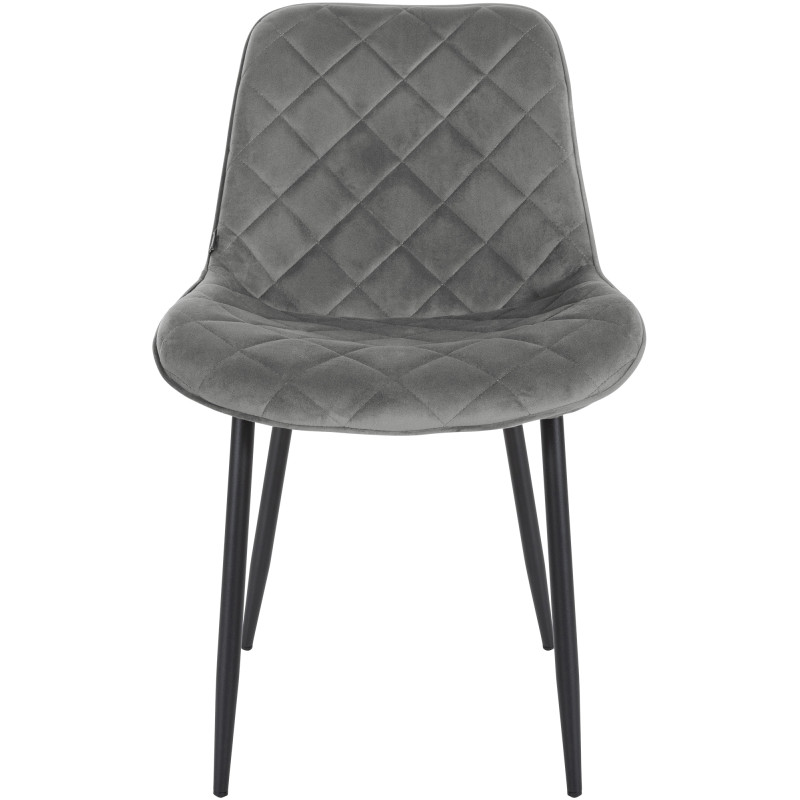 Lot de 4 chaises Springs velours gris