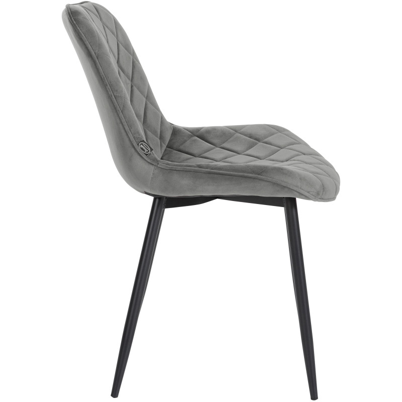 Lot de 4 chaises Springs velours gris
