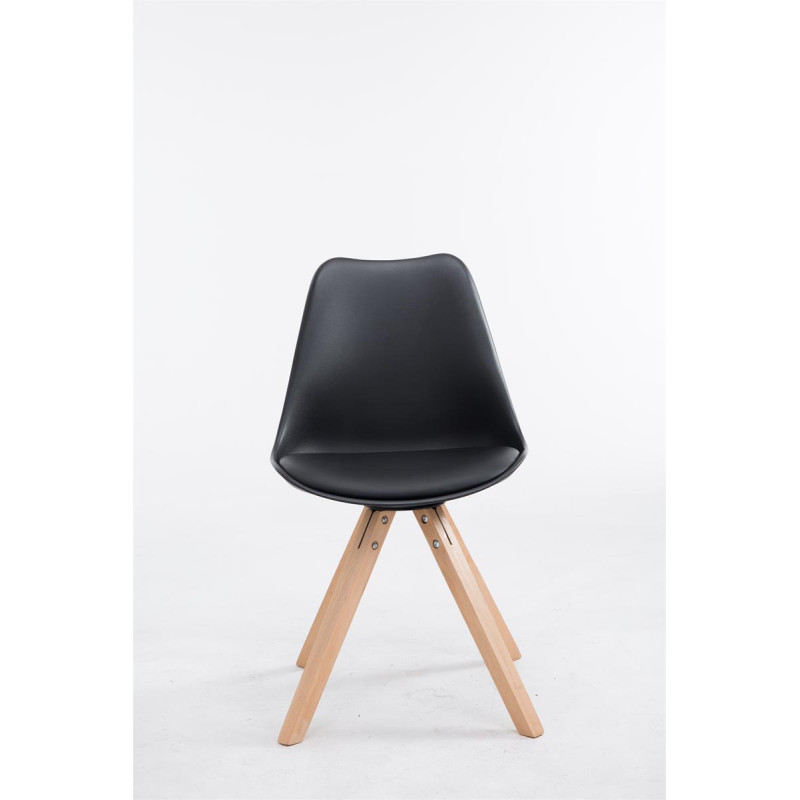 Chaise visiteur Toulouse Natura Square noire