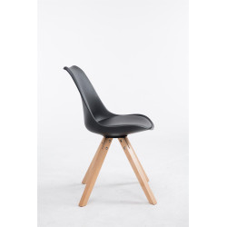 Chaise visiteur Toulouse Natura Square noire