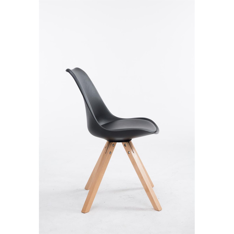 Chaise visiteur Toulouse Natura Square noire